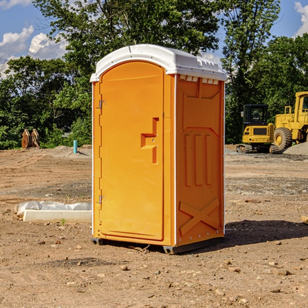 how often are the portable restrooms cleaned and serviced during a rental period in Pine MI